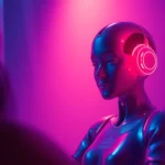 An intimate AI chat interface with a digital avatar.