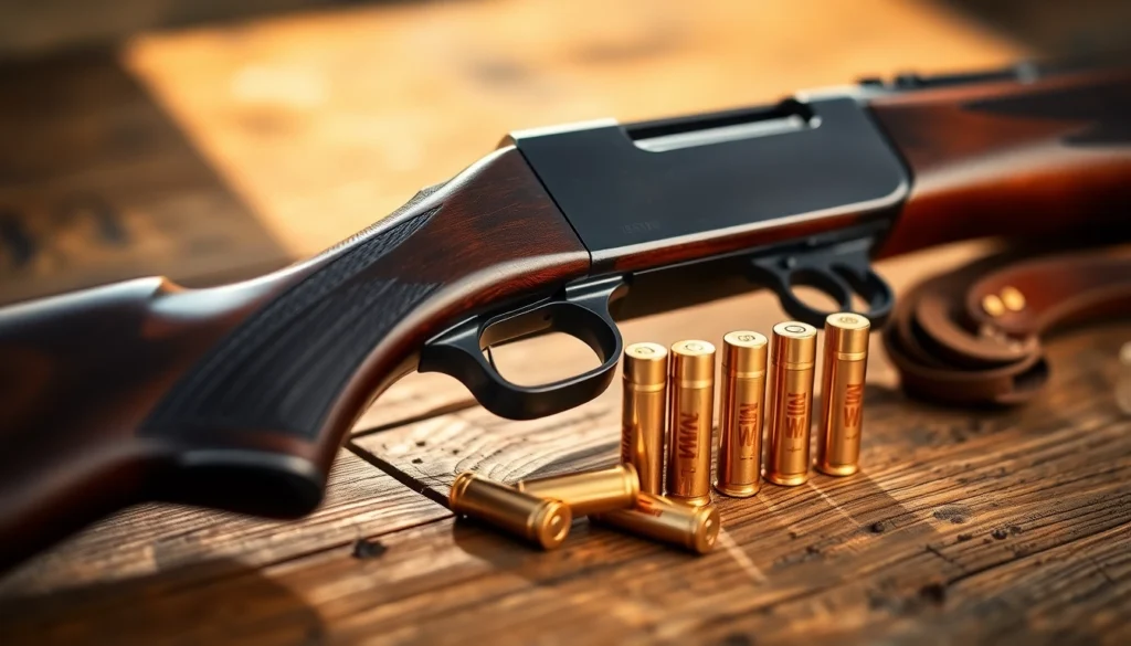 Detailed image showcasing a vintage 32WIN Winchester rifle and ammunition, highlighting precision and tradition for firearm enthusiasts.