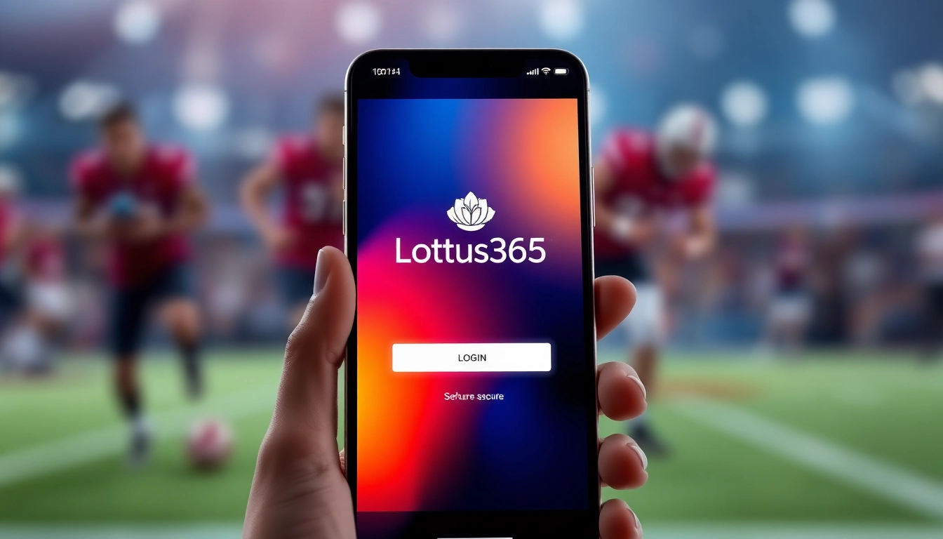 Secure Lotus365 login screen on mobile device with quick access to online sports betting and casino features for Indian users.