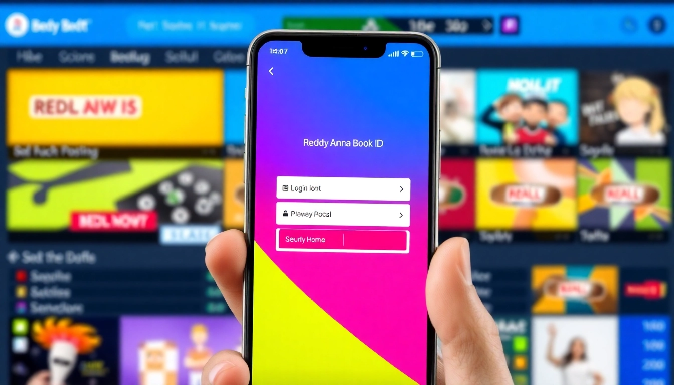 Reddy Anna Book ID registration process on mobile, showcasing easy login and secure betting features.