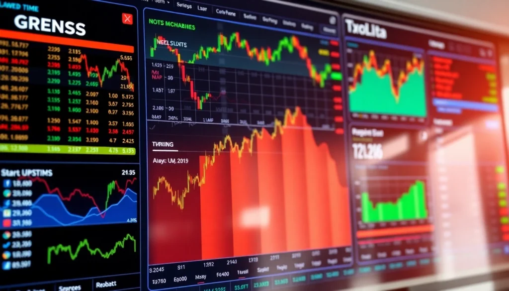 Latest News Stocks and Shares updates showing stock charts and financial news headlines for