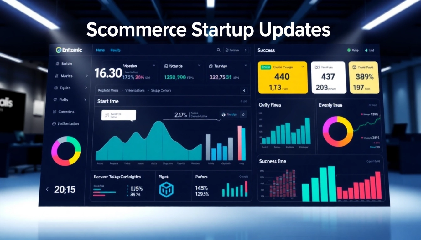 Scommerce Startup Updates dashboard showing real-time analytics and growth indicators for