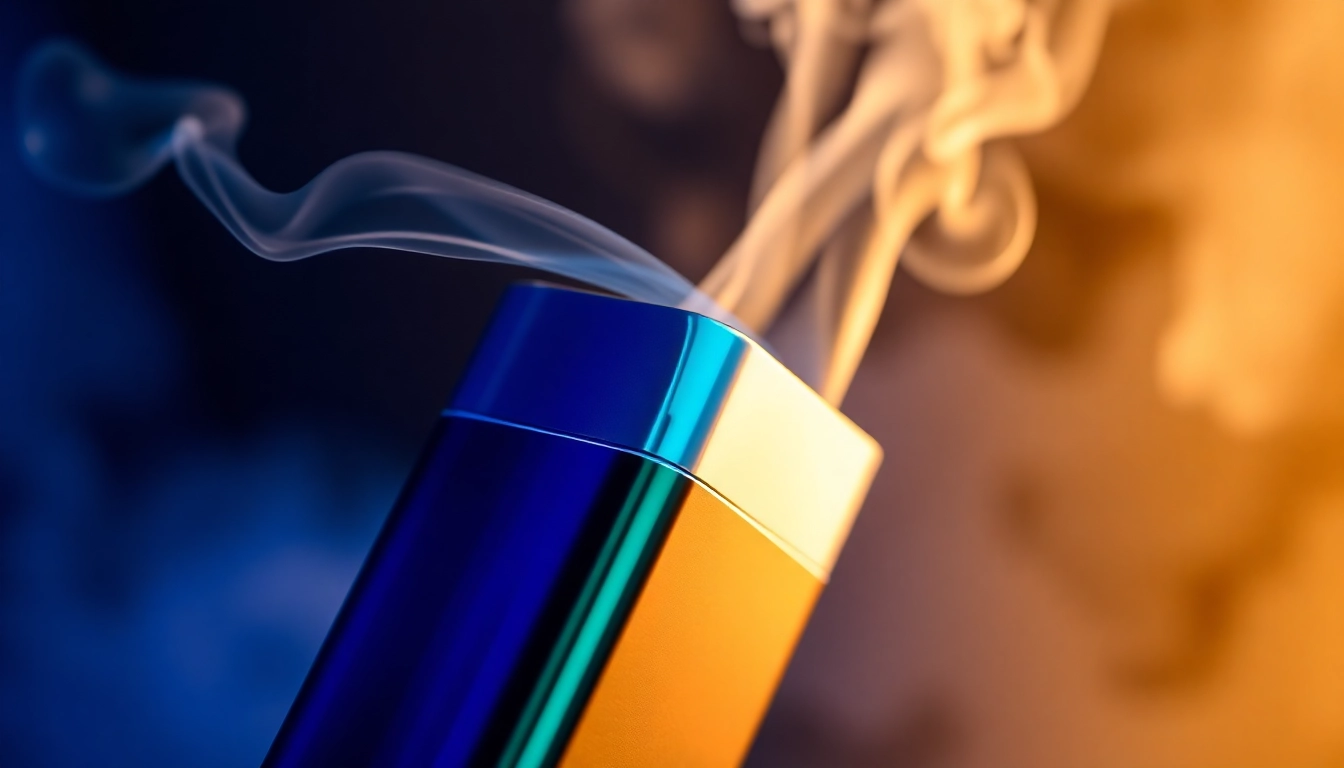 E-Zigarette being used by a person, emphasizing vapor production and device detail for vaping