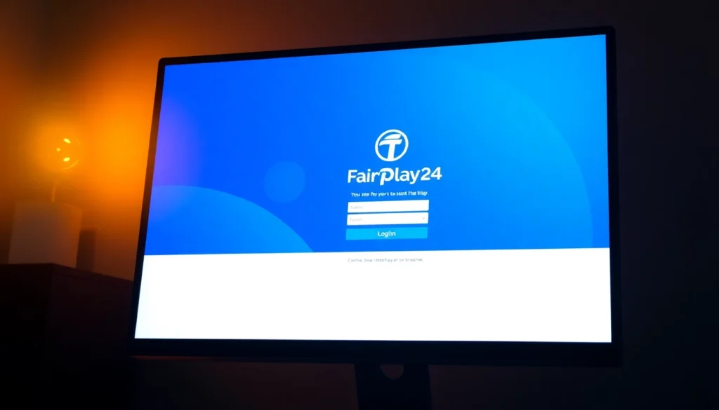 Secure Fairplay24 login screen for fast online betting access with clear fields and attractive
