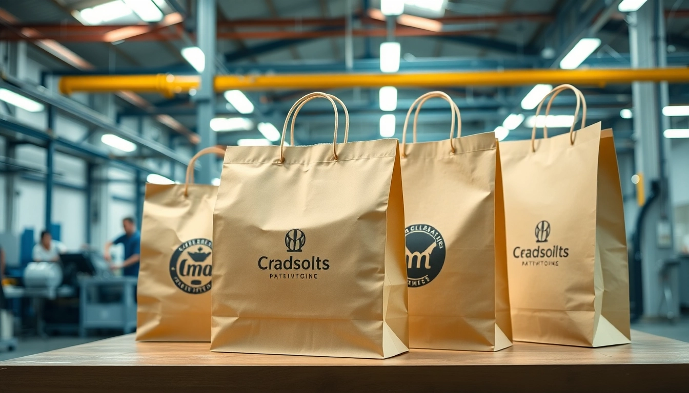High-quality torba papierowa with custom printing, displayed on a clean workspace for