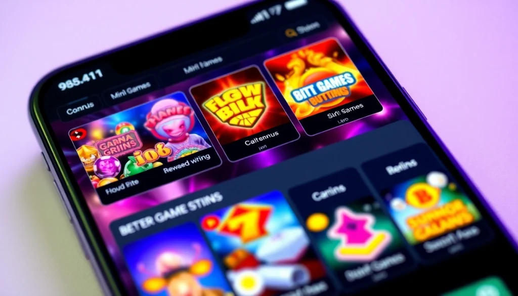 Winbuzz App interface displaying betting features, mini-games, and live odds to engage users in