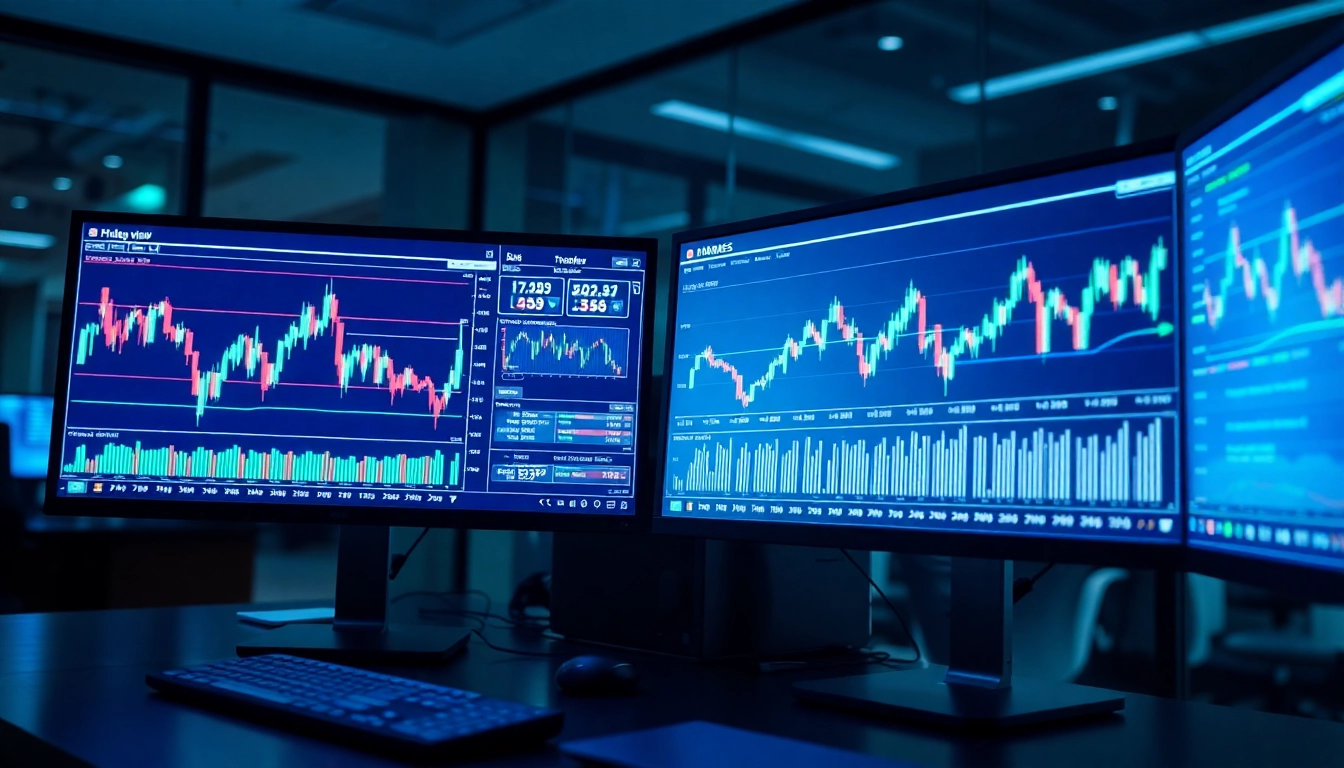 Trading view essential tools for traders analyzing market charts with modern desktop setup for