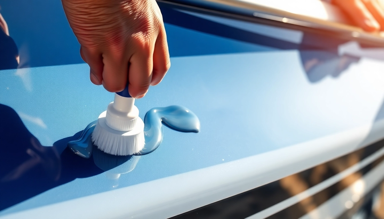Apply Boots Versiegelung to a boat for durable protection and high-gloss shine in a
